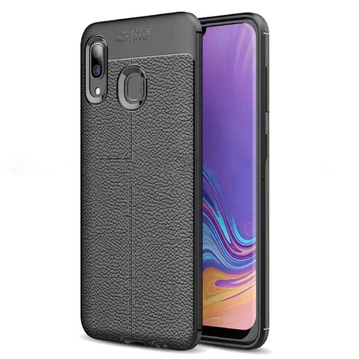 Ốp Lưng Silicon Vân Da Auto Focus Cho Samsung Galaxy A10s, Ốp Lưng Samsung