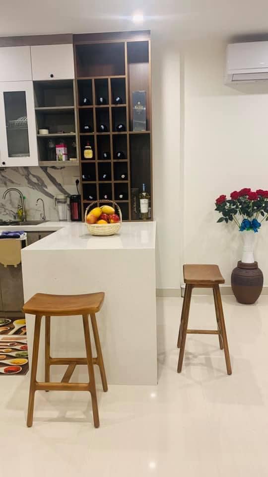 Ghế quầy bar gỗ sồi phong cách Châu Âu (cao 60 cm)