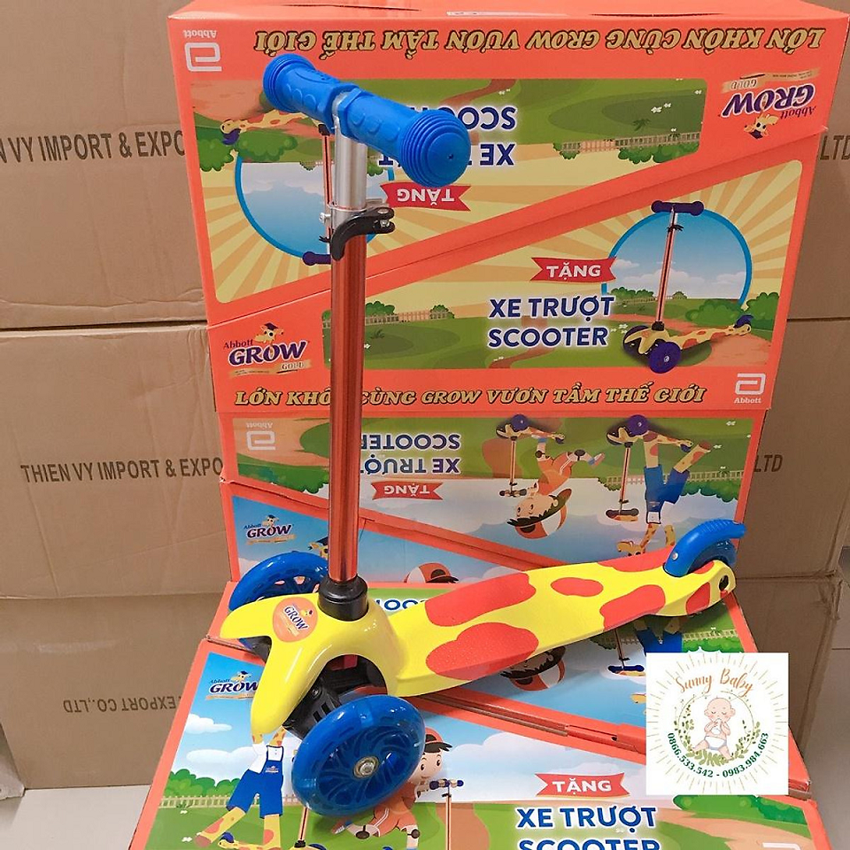 [HCM] Xe Trượt Scooter 3 Bánh Có Đèn Grow Abbott