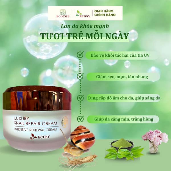 Kem dưỡng ốc sên ecosy luxury snail