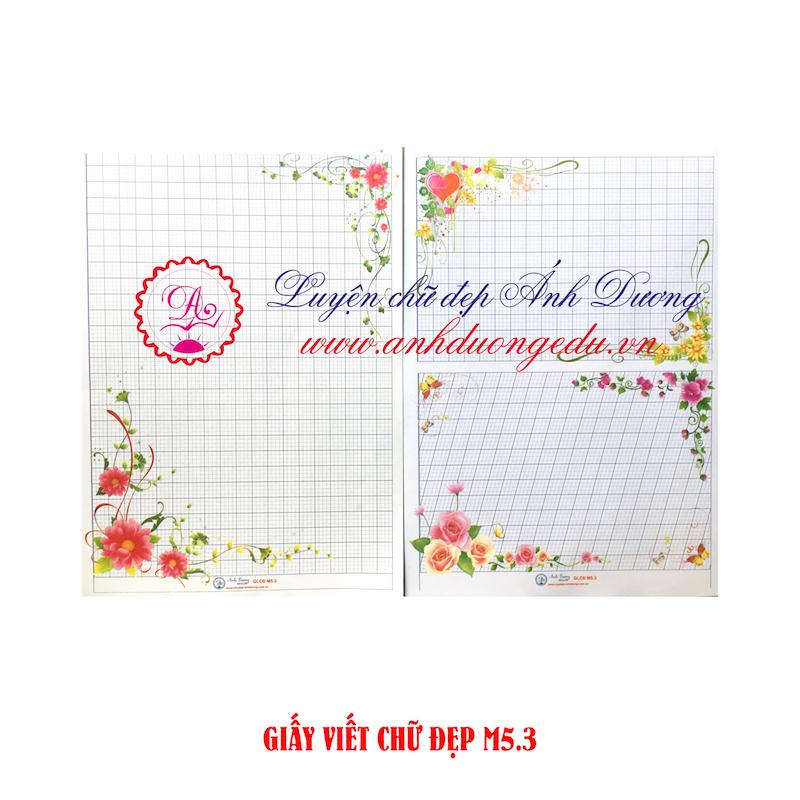 [HCM]GIẤY HOA LUYỆN CHỮ ÁNH DƯƠNG (xấp 50 tờ - đủ mẫu)