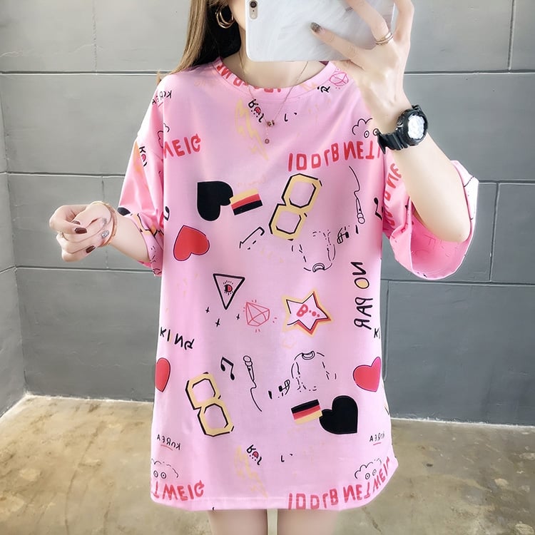 Áo thun dấu quần hoạ tiết