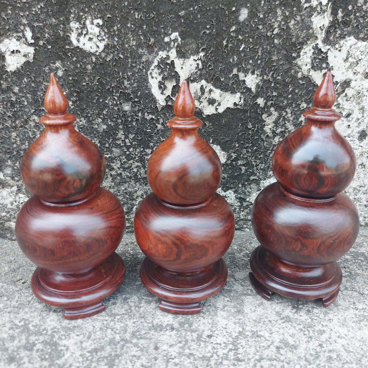 Ống đựng tăm hồ lô đẹp - gỗ cẩm
