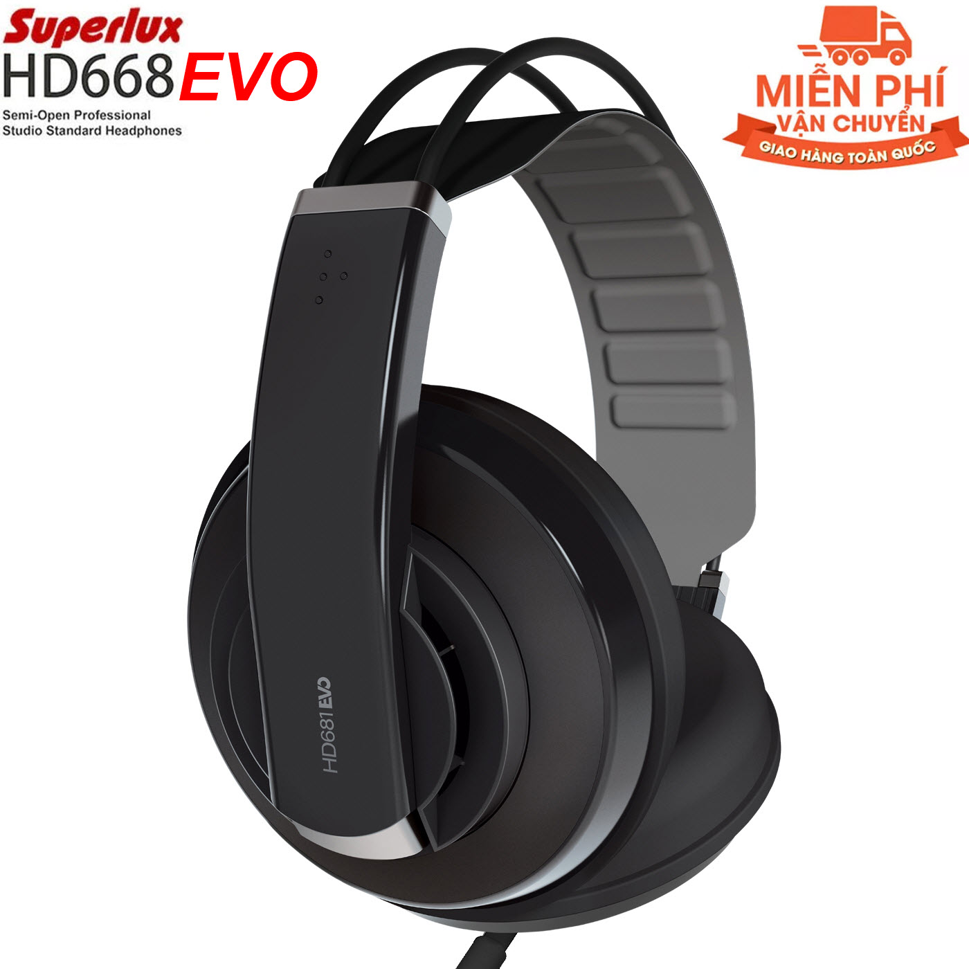 Tai nghe phòng thu Superlux HD681 Evo (Đen) - Tai nghe kiểm âm Superlux HD681 EVO - Tai nghe chụp tai Superlux HD681EVO - Headphone Superlux HD681EVO - Tai Nghe Chống Ồn  SUPERLUX HD681 EVO