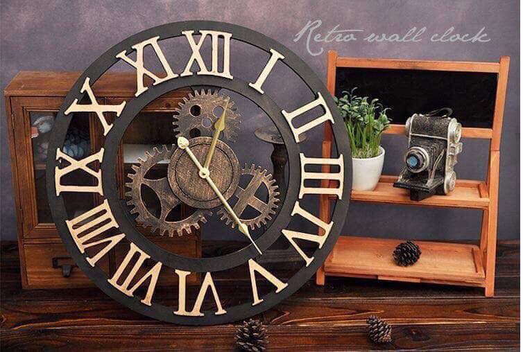 Wooden wall clock
