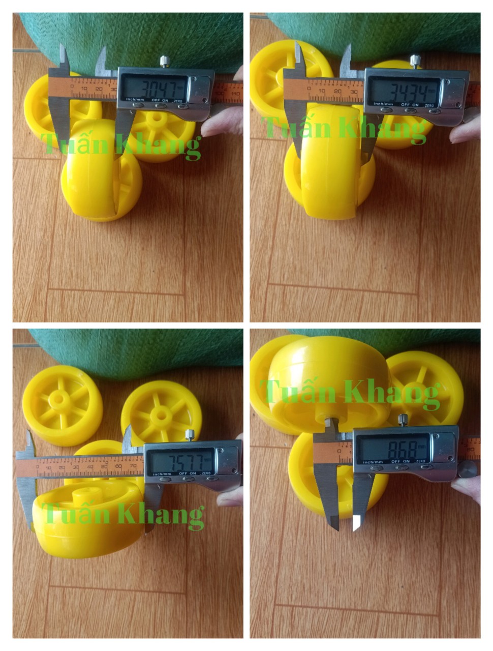 Bánh xe đẩy nhựa đường kính 75mm