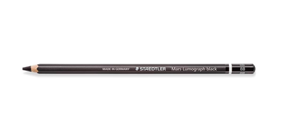 Bút chì đen Staedtler MARS LUMOGRAPH 100B BLACK thuần Carbon Graphite (HB,2B,4B,6B,7B,8B)