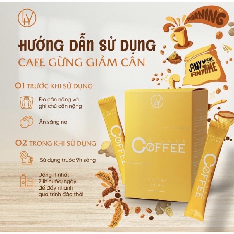 Cà phê gừng giảm cân Ginger Coffee hộp 20 gói