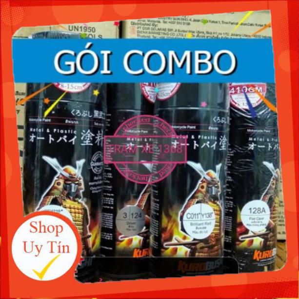 SƠN SAMURAI COMBO MÀU ĐỎ NHÁM CANDY Y138 GỒM 4 CHAI