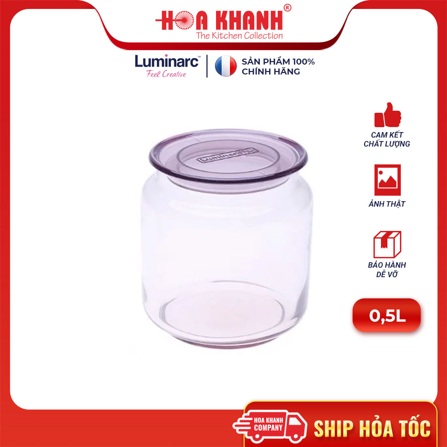 Hũ thủy tinh luminarc rondo pink 500ml - j5875