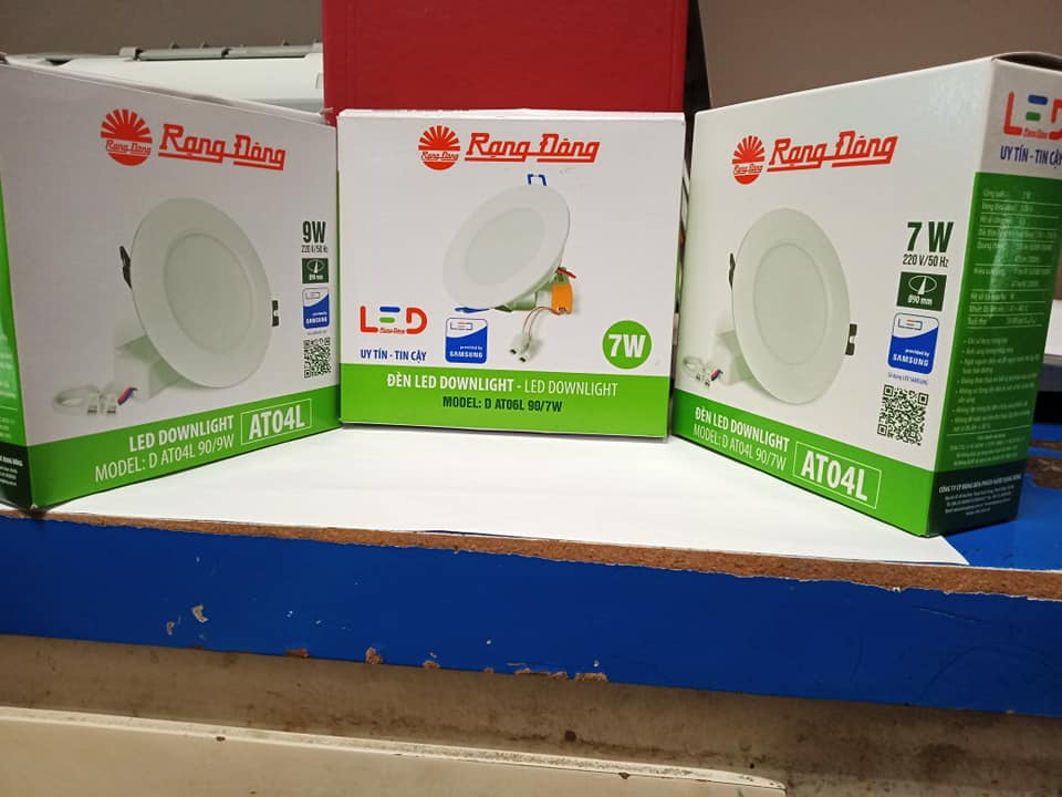 Đèn LED Âm trần Downlight DAT06 90/7W trắng, vàng rạng đông