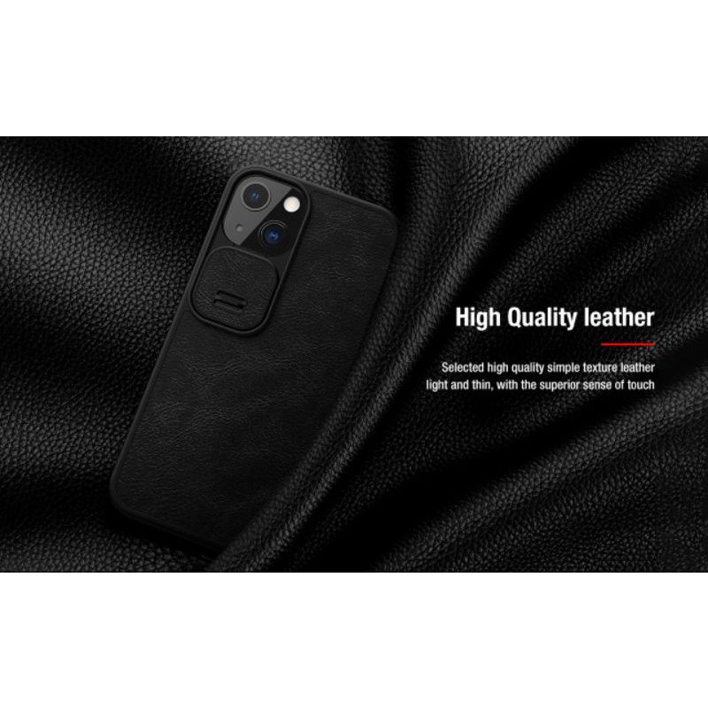 Bao da iPhone 13/ 13 Pro/ 13 Pro Max hiệu Nillkin Qin (Hàng chính hãng)