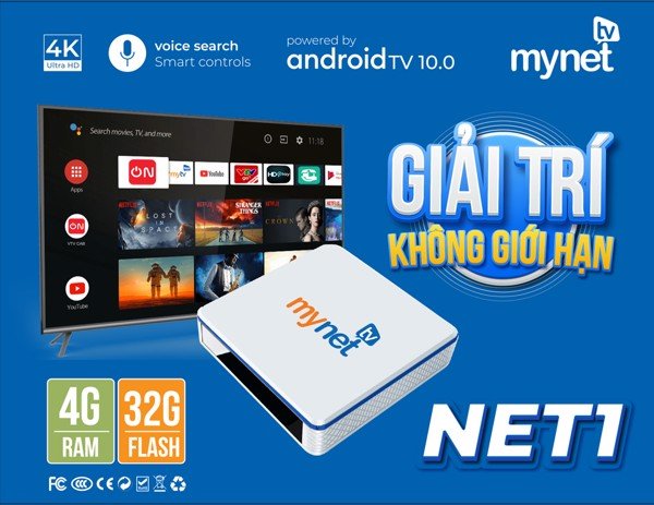Android box mynet tv 2h – ram 2g rom 16g, android 10.0