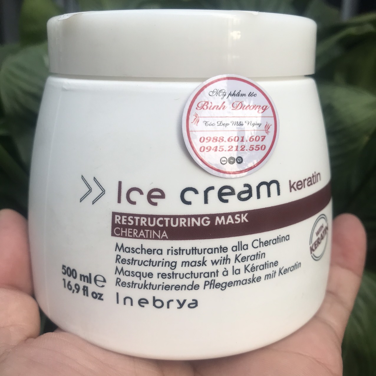 Hấp dầu phục hồi dành cho tóc yếu Keratin Inebrya Restructuring Mask 1000ml