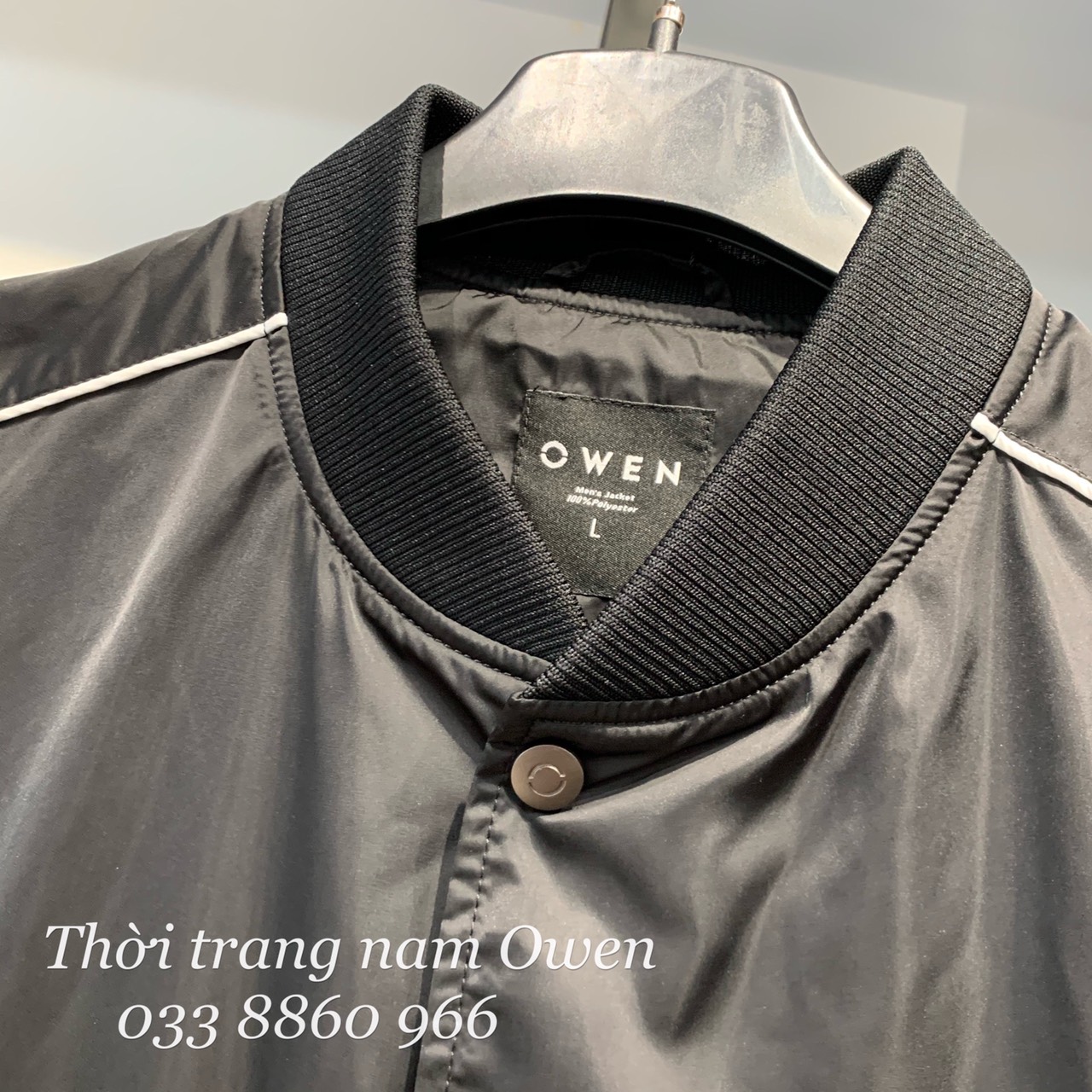 OWEN - Áo khoác gió nam 2 lớp dáng bomber