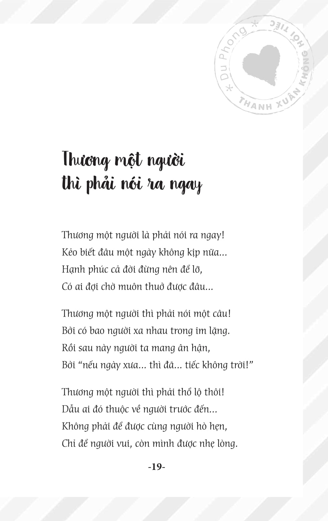 Fahasa - Thanh Xuân Không Hối Tiếc (Tái Bản 2019)
