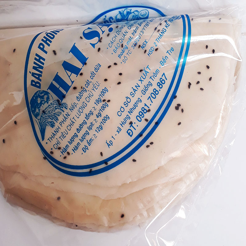 20 cái Bánh tráng dừa đặc sản Bến Tre