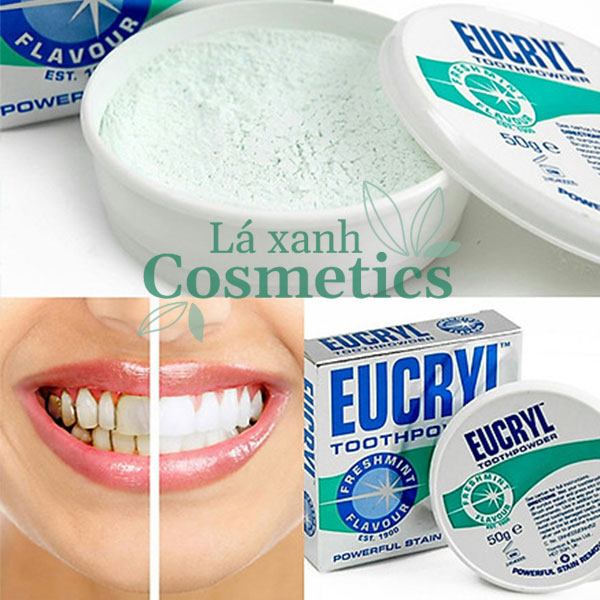 Bột trắng răng vị bạc hà Eucryl Toothpowder 50g