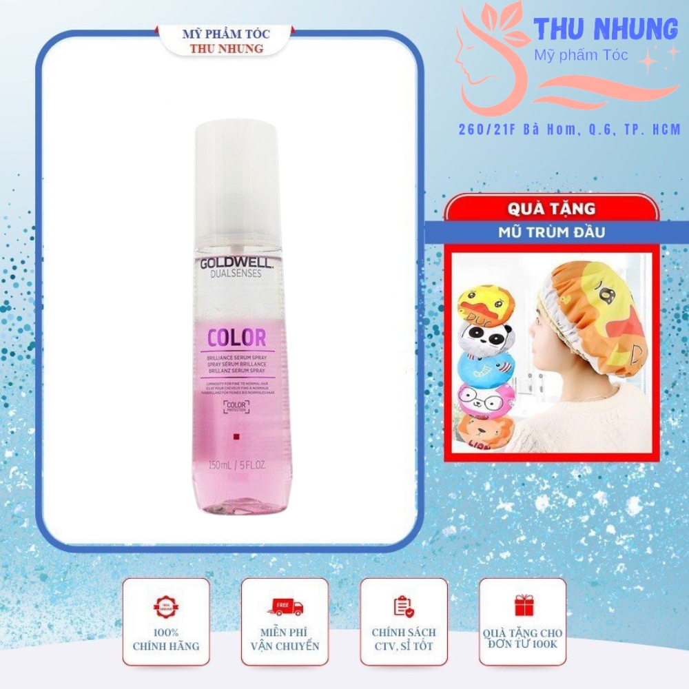 [+Tặng mũ trùm][HCM][chính hãng] Xịt dưỡng xả khô giữ màu Goldwell Color Spray 150ml