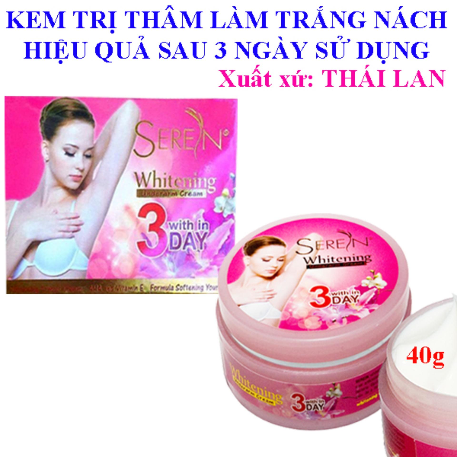 Kem xóa thâm nách trắng da Seren 3 day Whitening 40g Thái Lan