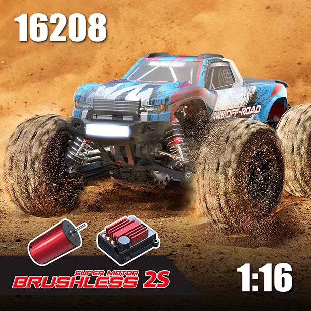 Xe oto điều khiển từ xa mjx hyper 16208 – động cơ không chổi than – monster truck bốc đầu