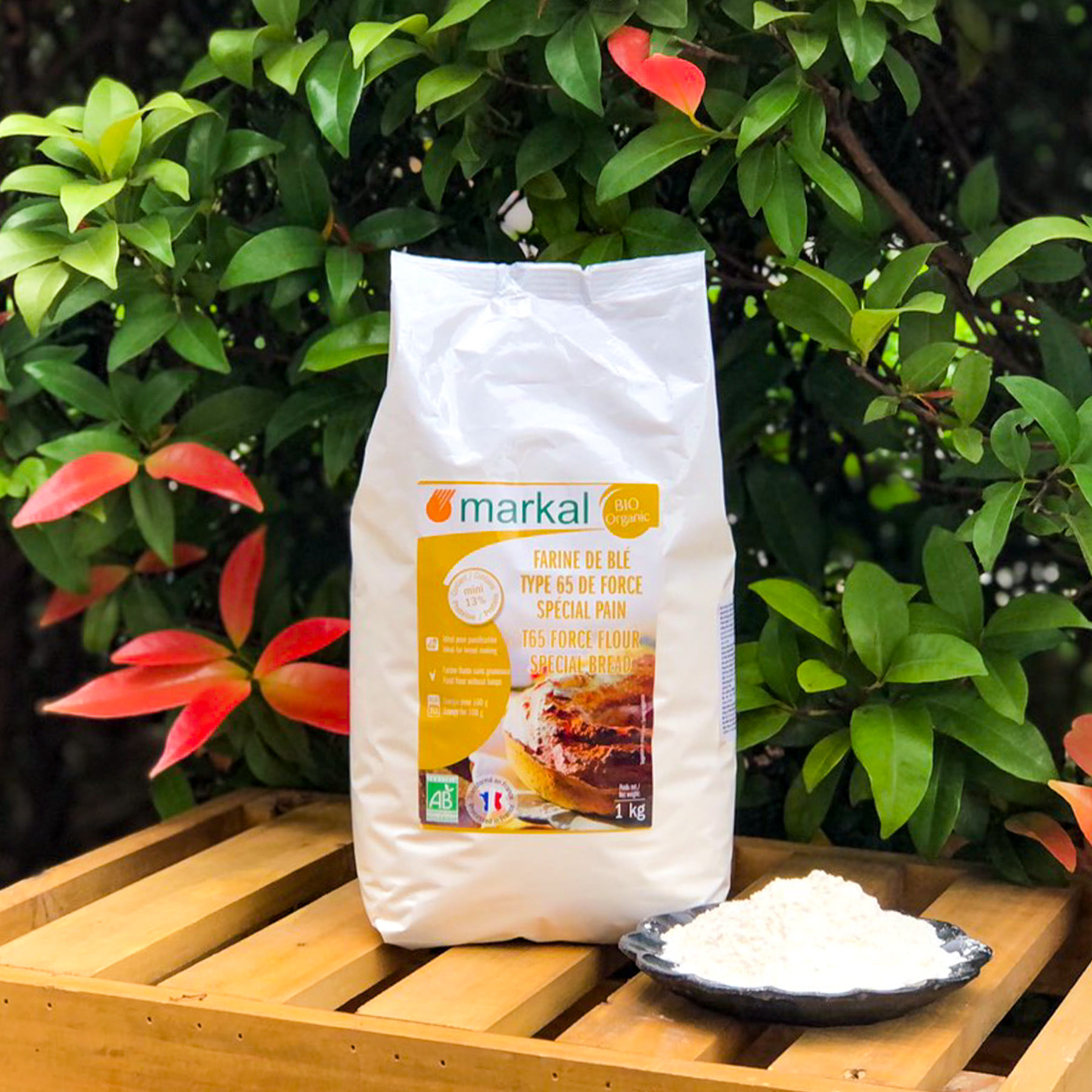 Bột mì hữu cơ T65 Markal 1kg (Protein  13%)