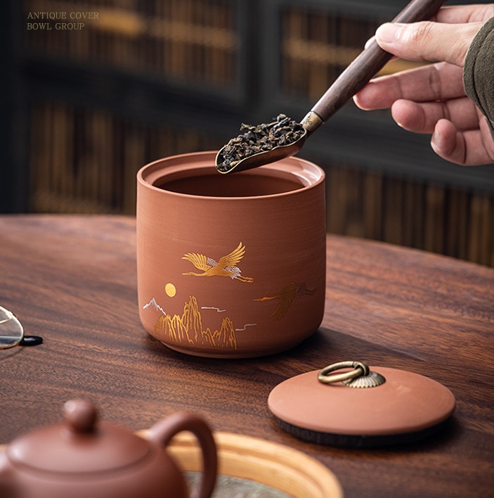 Hũ, Bình đựng trà bằng gốm Định Châu (cỡ lớn, rất khít)