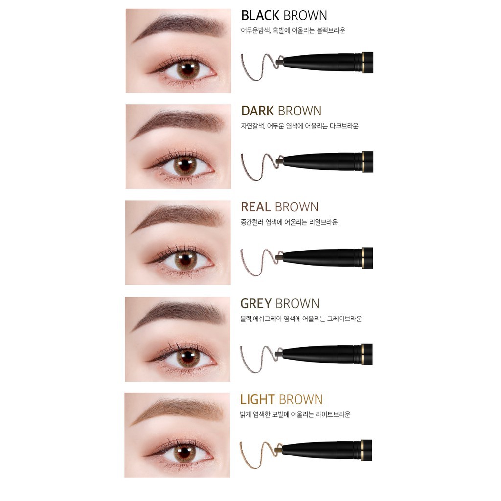 Chì kẻ mày Karadium Auto Eyebrow Pencil 2 đầu