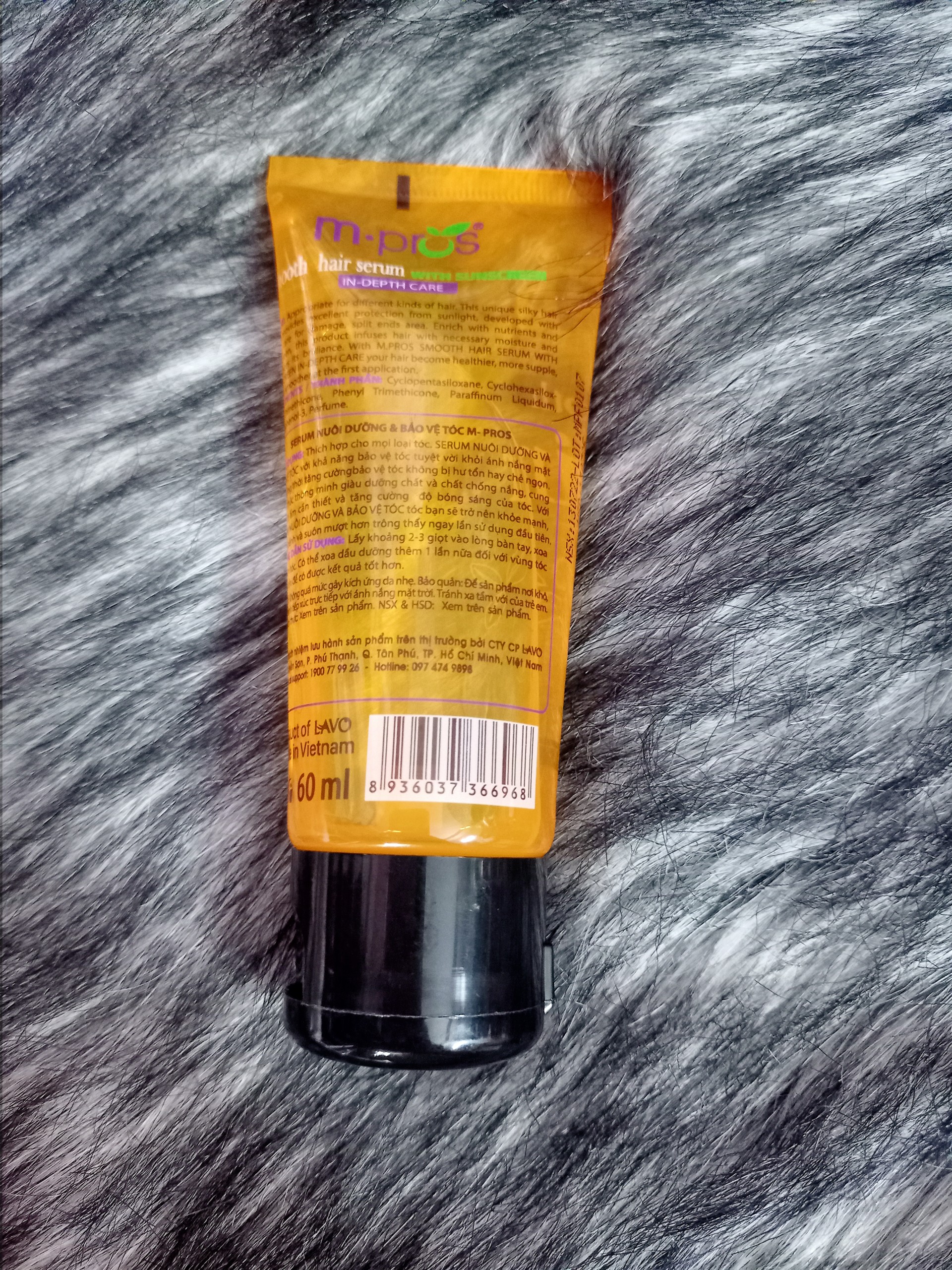 Serum dưỡng bóng tóc m pros 60ml màu cam