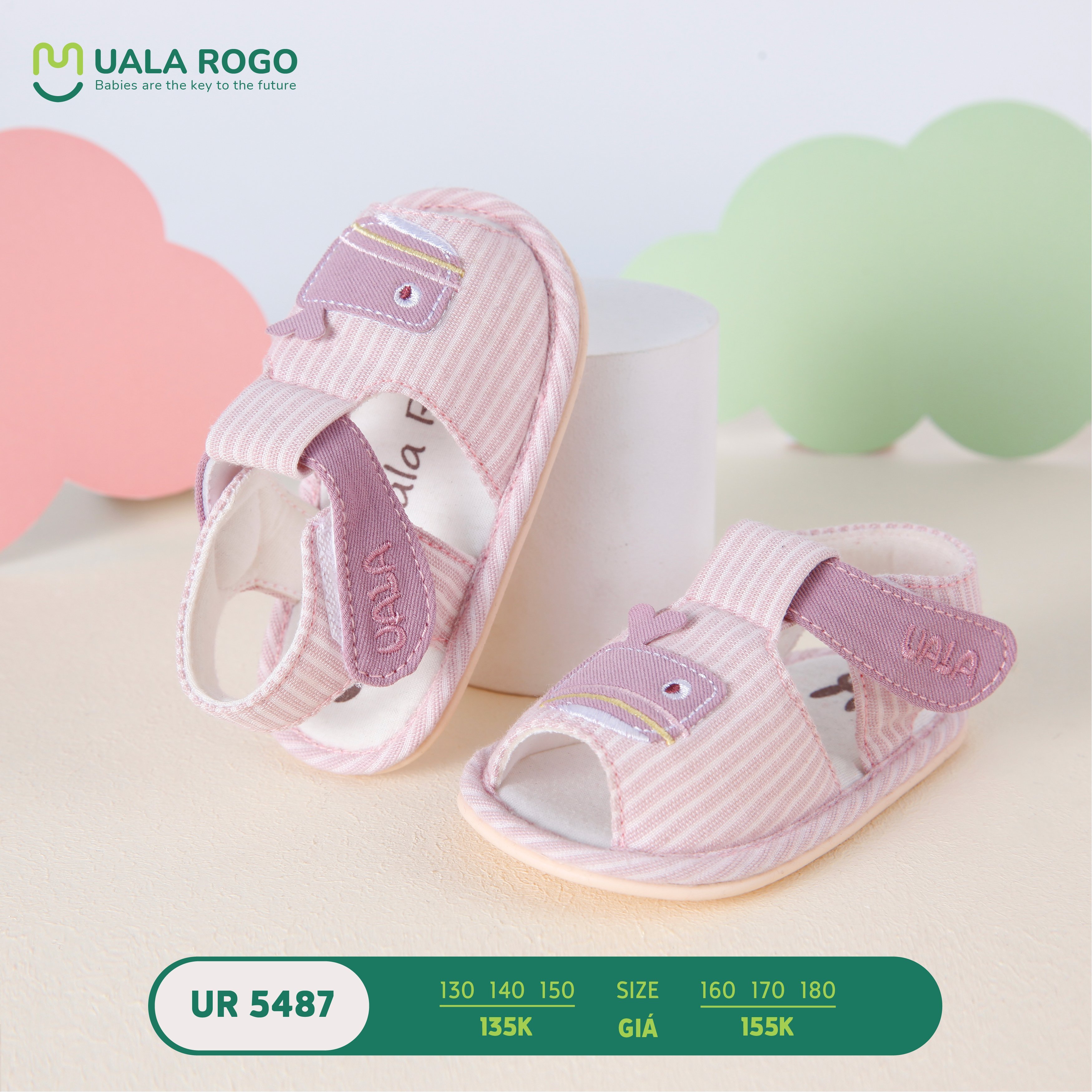 [HCM]Dép Tập Đi CaoSu Non UalaRogo - Cá voi - UR5487