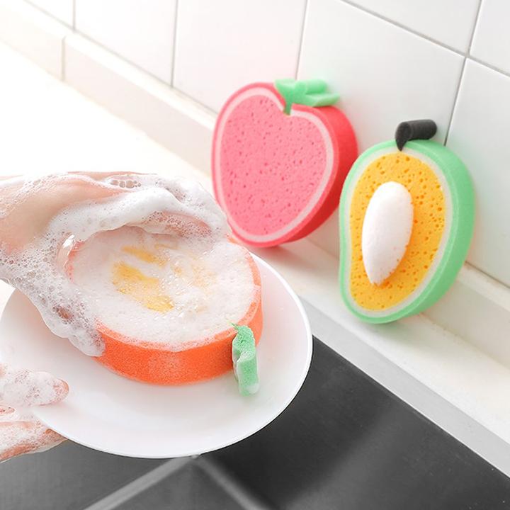 Combo 2 miếng rửa chén mút xốp trái cây chống trầy nồi chảo