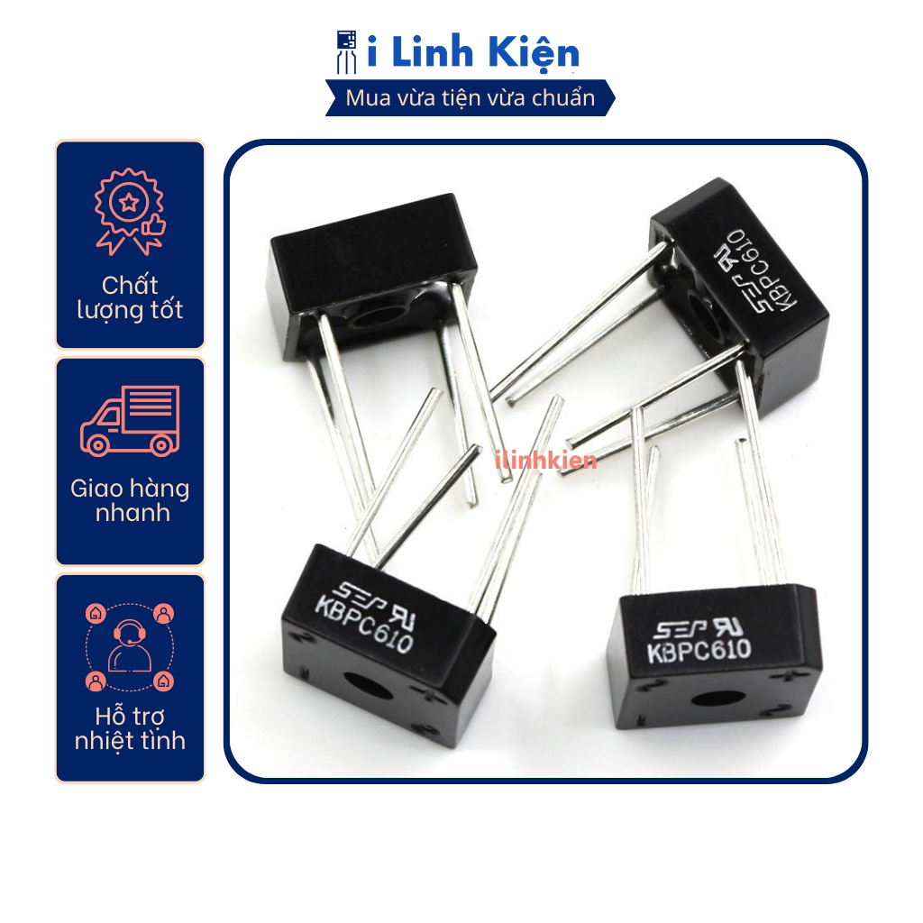 KBPC610 Diode cầu 6A 1000V DIP-4