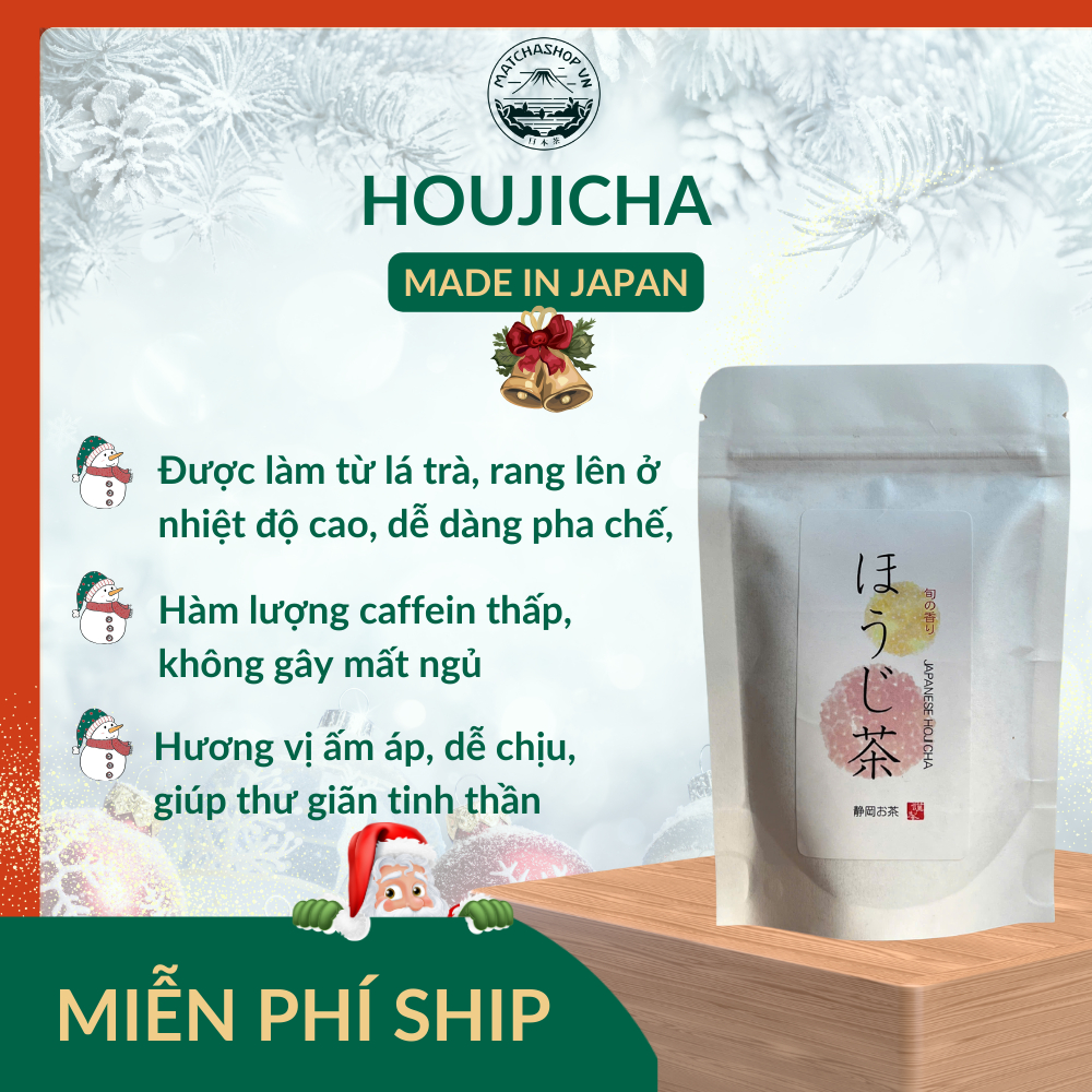 Bột Trà Rang Houjicha Nhập Khẩu Nhật Bản Dùng Trong Pha Chế Đồ Uống, Trà Đạo (Dạng Bột)