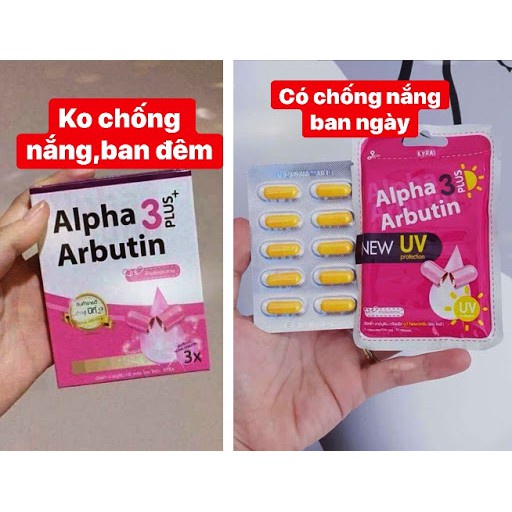[Thái Lan] Viên Kích Trắng Alpha Arbutin 3 Plus Ngày - Đêm