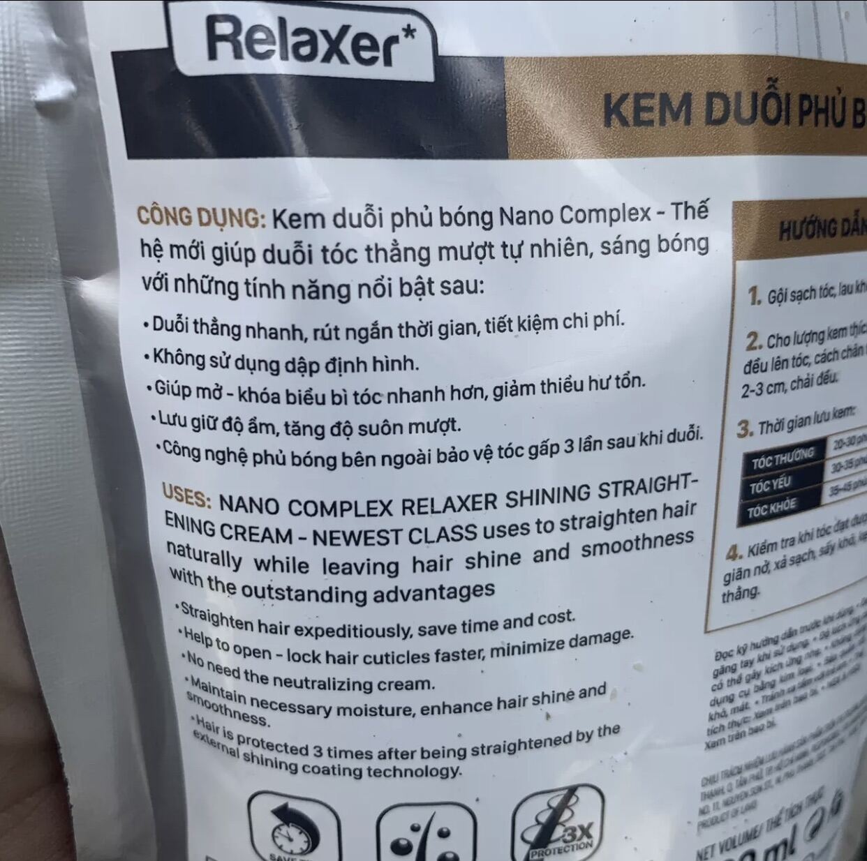 [Chỉ 7/3 Hoàn Tiền 15%]Kem duỗi Lavox dạng túi 500ml, duỗi tóc k cần dập
