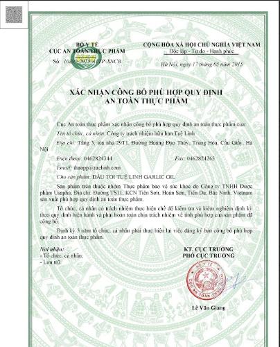 Dầu Tỏi Tuệ Linh hỗ trợ giảm mỡ máu, giảm nguy cơ xơ vữa động mạch vành (100 viên)
