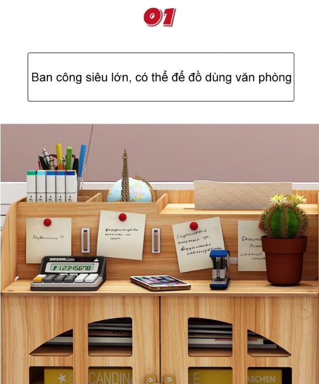 Euro quality  Giá sách đa năng Biệt Thự Lớn (Gỗ anh đào)