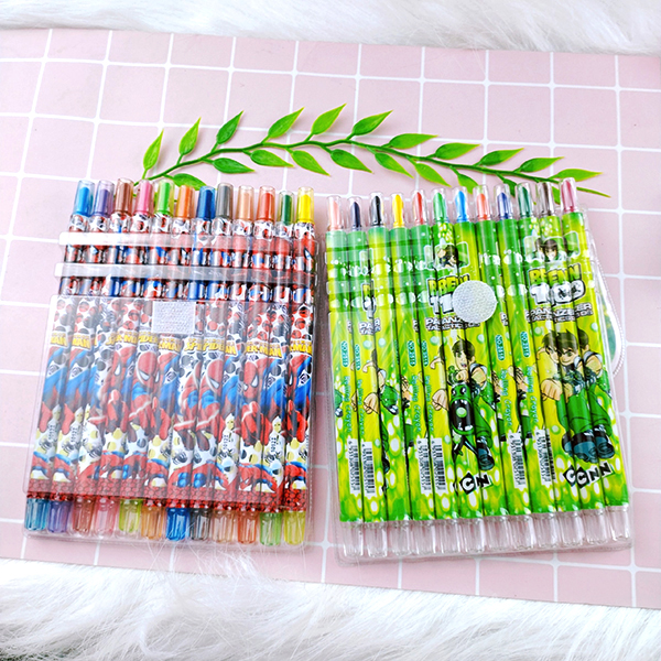 Sáp Vặn 12 Màu Dài Rolling Crayon 12 Màu (2525-12) ( Bé Trai, Bé Gái )
