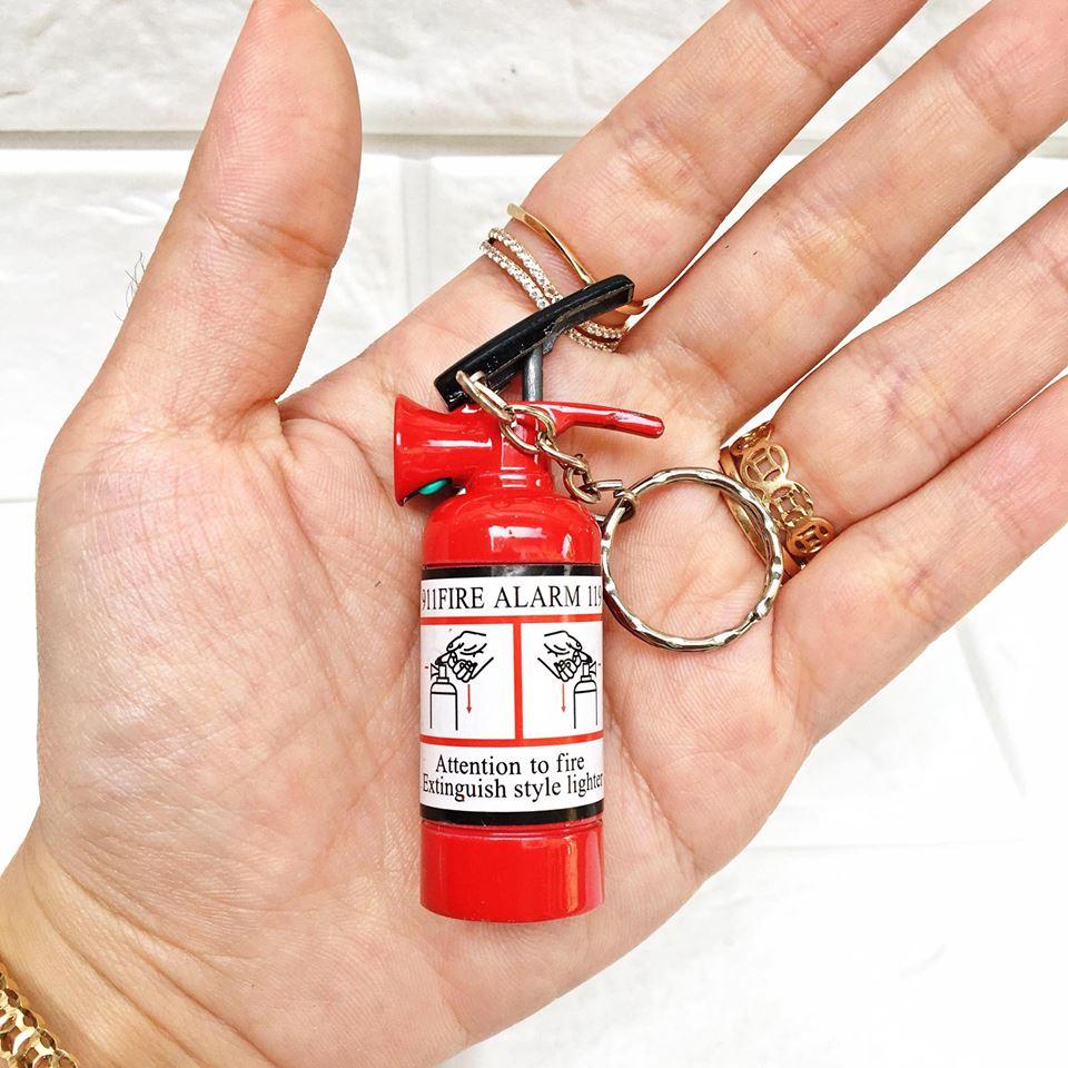 [HCM]BẬT LỬA MÓC KHÓA HÌNH BÌNH CHỮA CHÁY (KIM LOẠI) - (XÀI GAS)