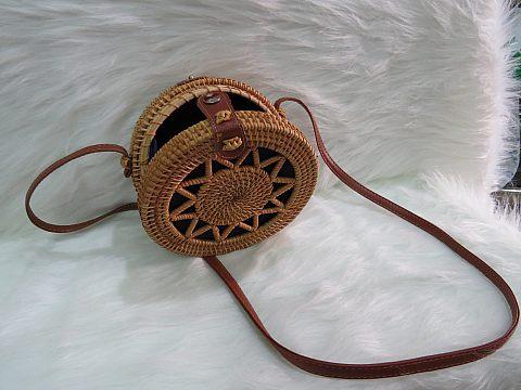 Giỏ xách mây hình trống cơm