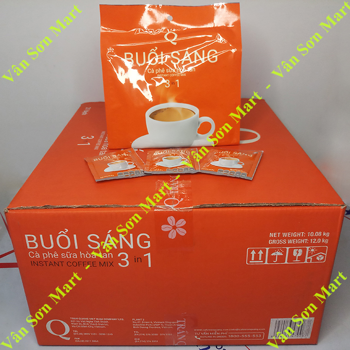 Cà phê sữa Buổi Sáng Trần Quang bịch 480g (24 gói vuông x 20g)