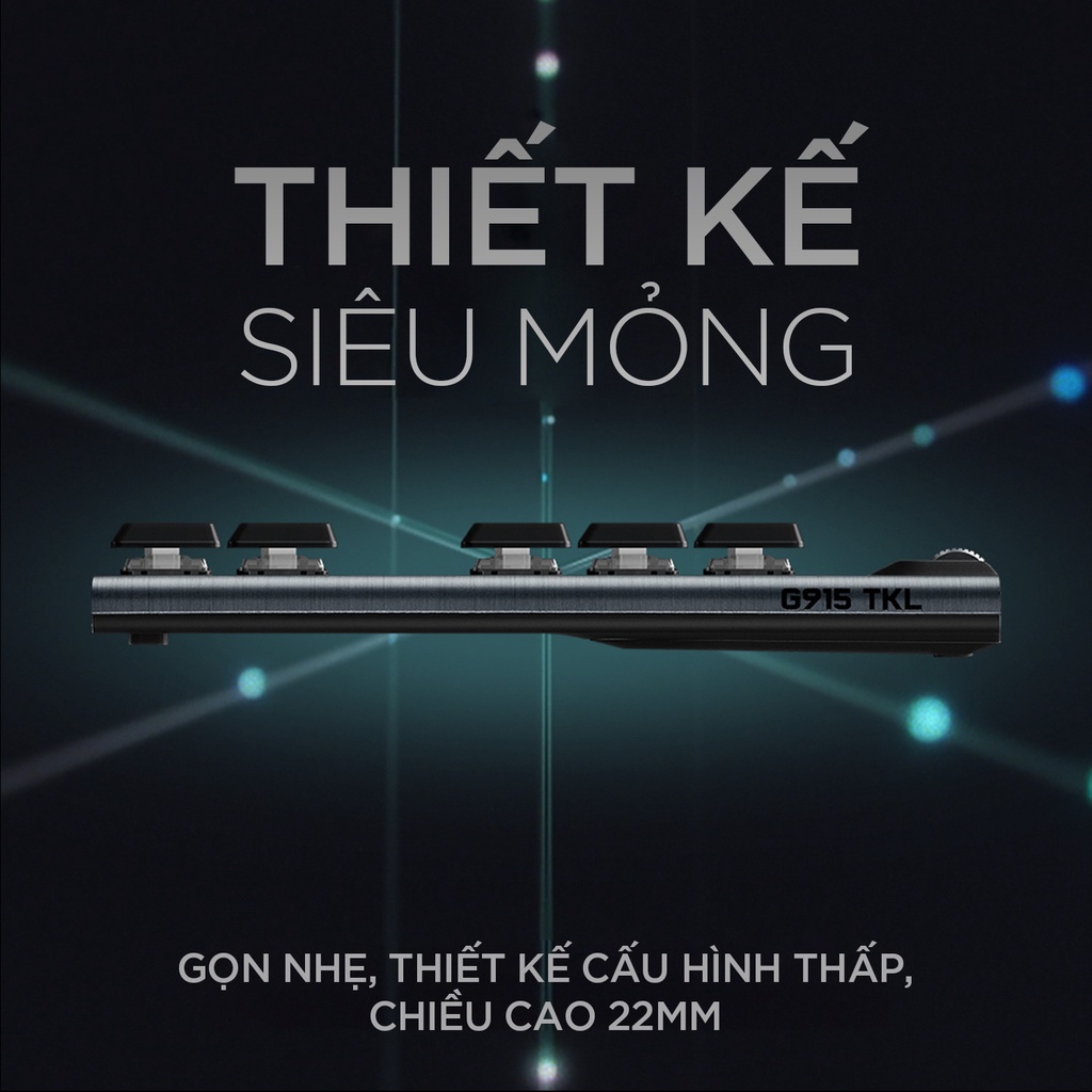 Bàn Phím Không Dây Logitech G913 TKL Lightspeed Wireless RGB
