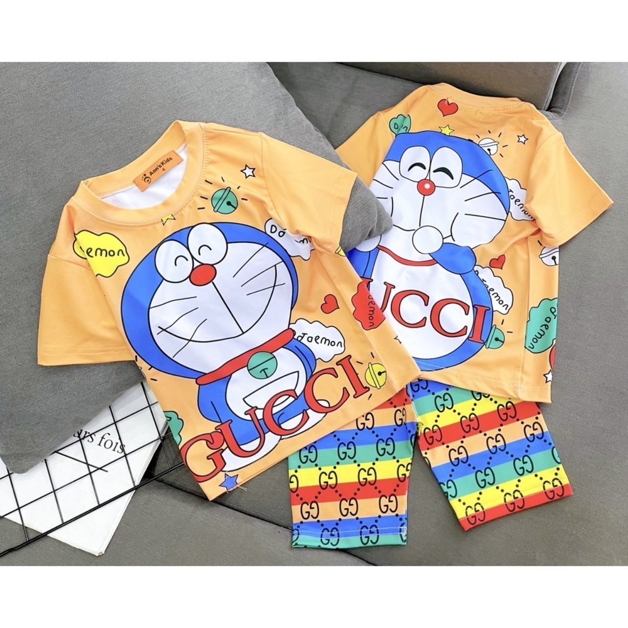 Bộ lửng thun lạnh in 3D cho bé từ 7-18kg