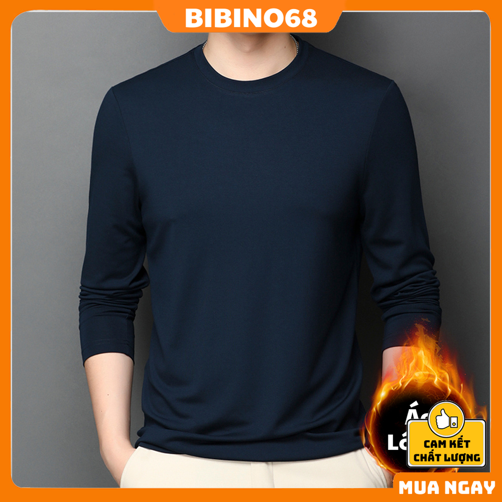 Áo thun giữ nhiệt lót nỉ dài tay mùa đông ấm áp chính hãng BIBINO68 áo giữ nhiệt bóng đá bóng tay dài giá rẻ mặc trong ấm áp