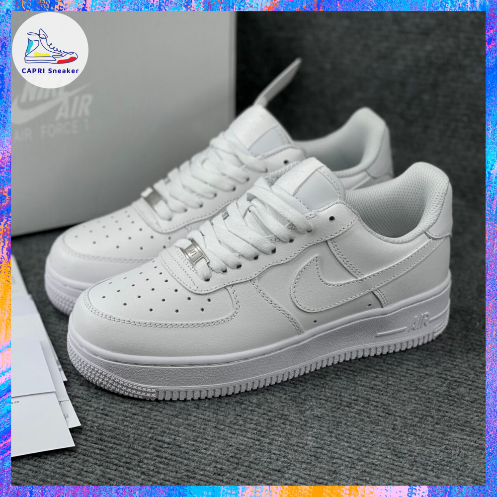 Giày sneaker nam nữ Nike air force 1 trắng hàng cao cấp giày thể thao đẹp nhất 2023 đi chơi đi học đi làm sành điệu hot trend / Capri Sneaker