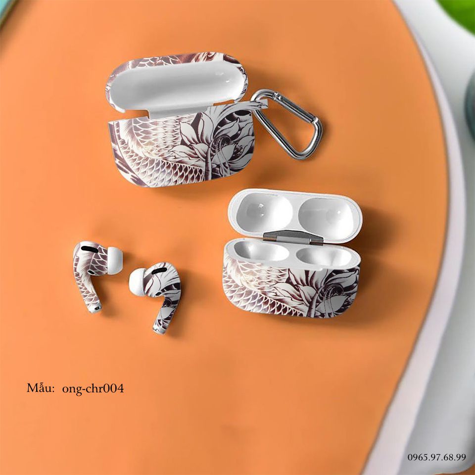 Decal Skin dán AirPods Pro mẫu Cá chép hóa rồng