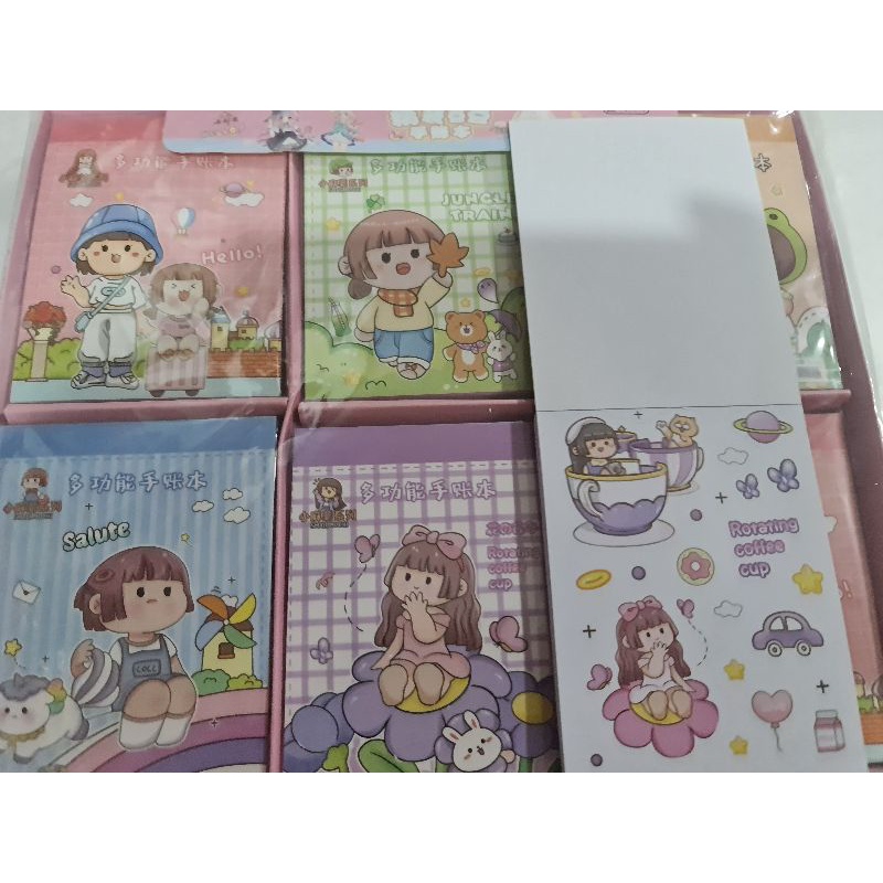 Bộ 24 tờ sticker chibi hoạt hình size 8.6cm dễ thương