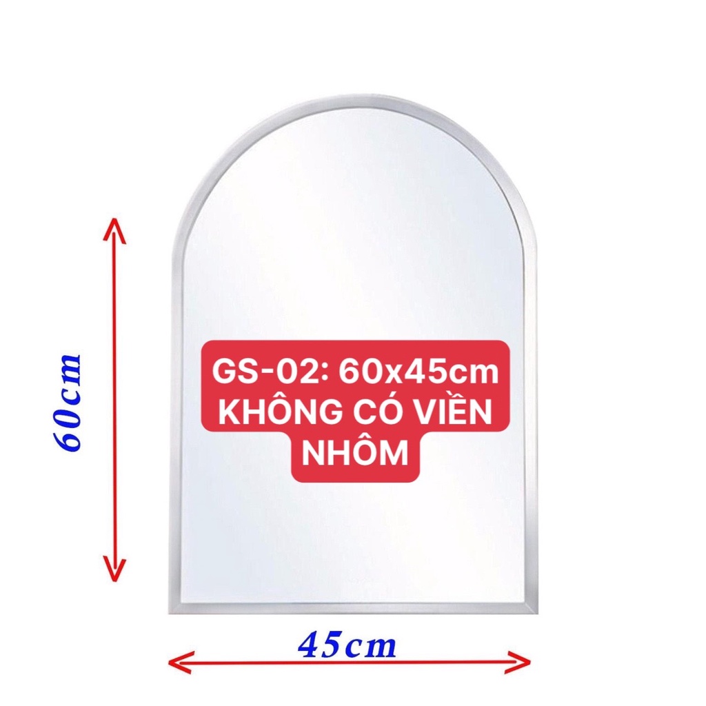 Gương treo tường Viền Nhôm Cao Cấp gương soi Chất lượng cao hình ảnh phản chiếu đẹp