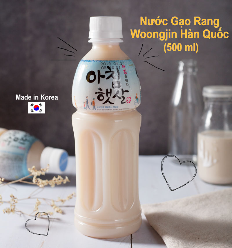 Nước gạo rang Hàn Quốc Woongjin chai 500ml