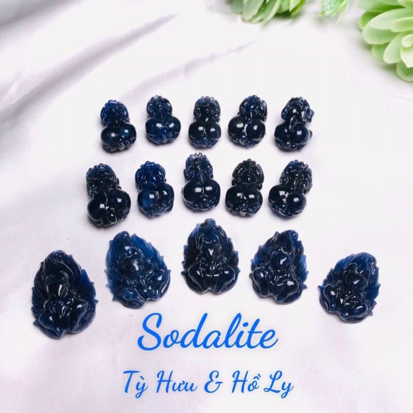 Mặt Hồ Ly Chúa Sodalite đá tự nhiên